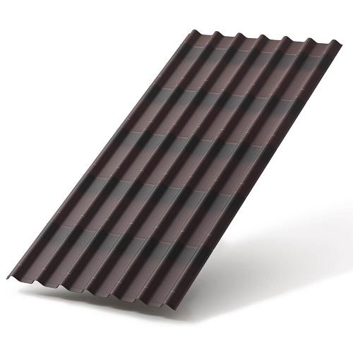 Ондулин «Черепица» коричневый опт фото 1