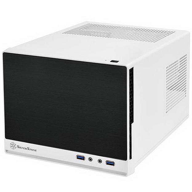 SST-SG13WB-Q (USB 3.0) Sugo Mini-ITX Compact Computer Cube Case, Plastic Front Panel with Faux Aluminum Finish, black white, RTL {4} фото 1