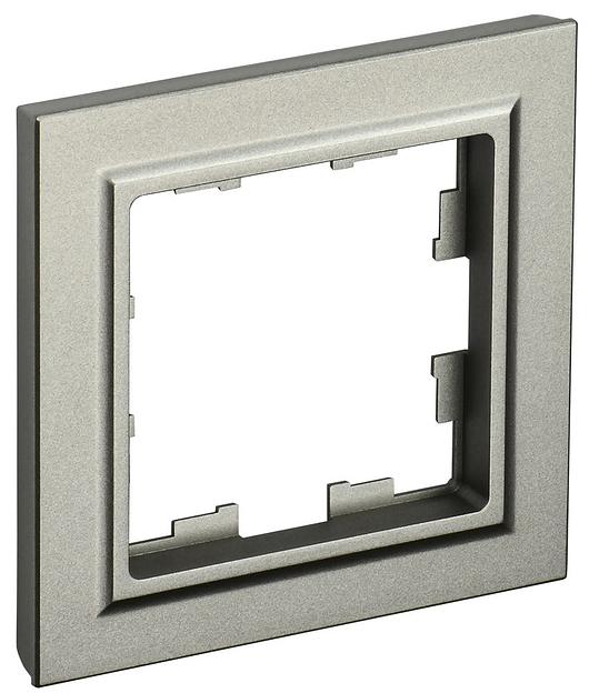 IEK BR-M12-K37 BRITE Рамка 1-мест. РУ-1-БрШ шамп. фото 1