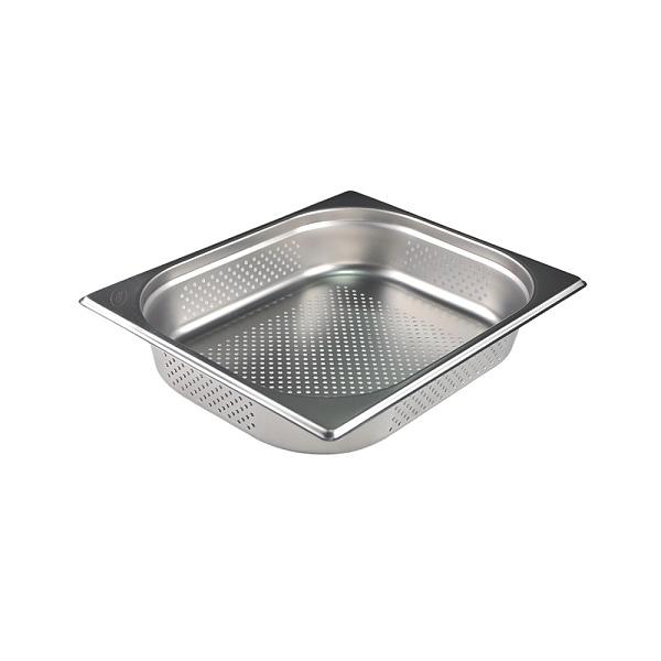 Гастроемкость 1/2  h=65 мм. 4 л. нерж. перфорир. d=4 мм. MGsteel /1/6/12/ фото 1