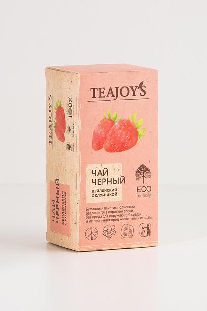 Чай черный цейлонский с клубникой Teajoys 25×2 г, опт фото 1