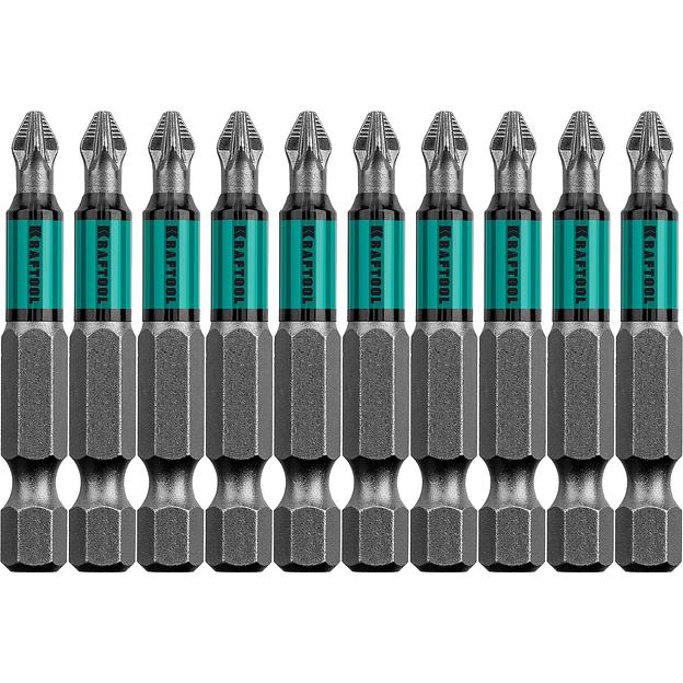 Набор бит Kraftool 26124-2-50-10 (10пред.) для шуруповертов фото 1