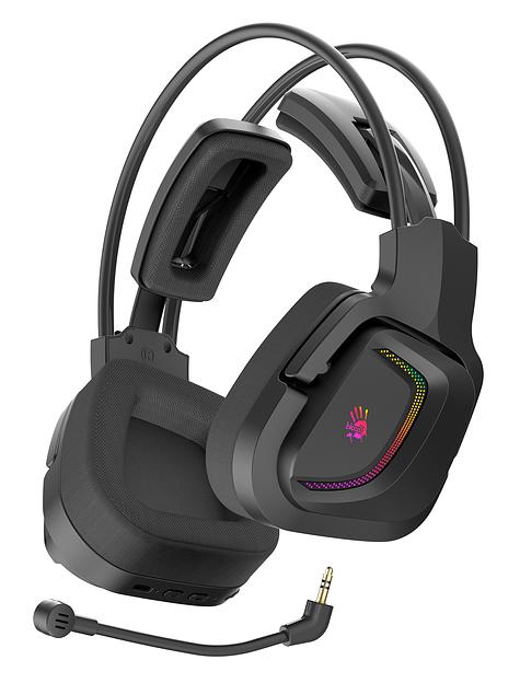 Наушники с микрофоном A4Tech Bloody MR575 черный BT оголовье (MR575) фото 1