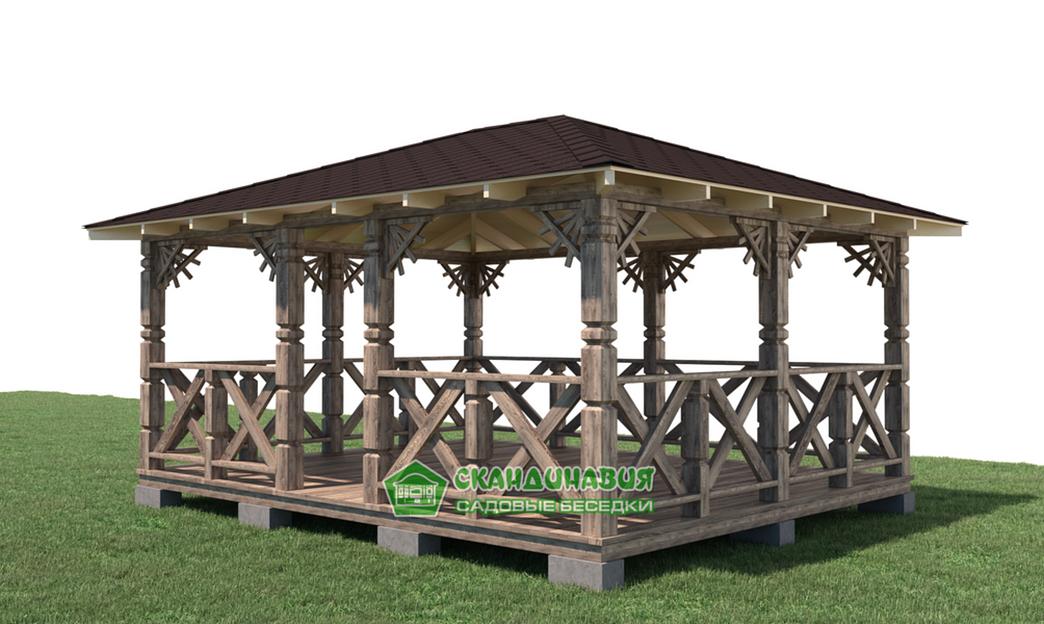 Беседка «Август» 5×4 м фото 2