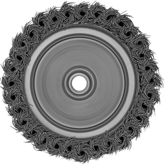 Щетка для УШМ Heavy Duty, 125 мм, М14, Чашка, крученая проволока 0,5 мм// Matrix фото 4