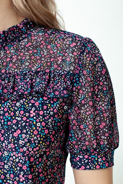 Блузка женская  4096-22/04/Розовый, голубой  фото 4