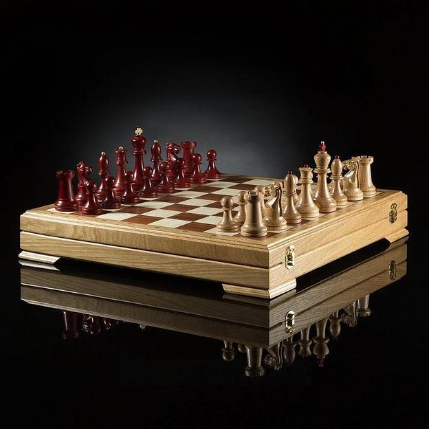 Шахматы KADUN классические на тёмной доске ОПТ фото 4