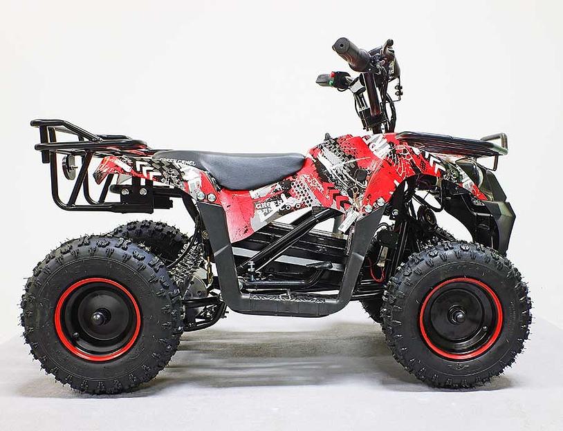 Квадроцикл GreenCamel Гоби K45 (36V 800W R6 Цепь) быстросъём, ножной тормоз, красный экстрим фото 3