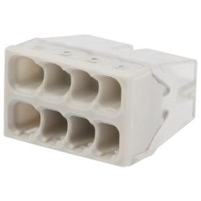 Rexant 07-3215 Экспресс-клемма СМК 2273-208, 8-проводная 0.5-2.5 мм?, прозрачная (50 шт./уп.) фото 1