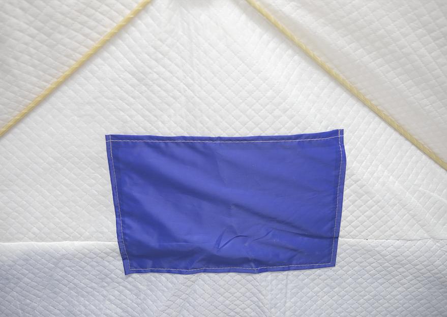 Палатка СТЭК куб 4 трехслойная(дышащая) выход под трубу, 250*250*200 см. фото 7