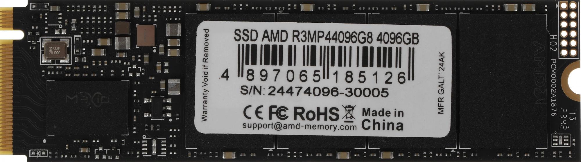 Накопитель SSD AMD PCIe 4.0 x4 4TB R3MP44096G8 Radeon M.2 2280 фото 1