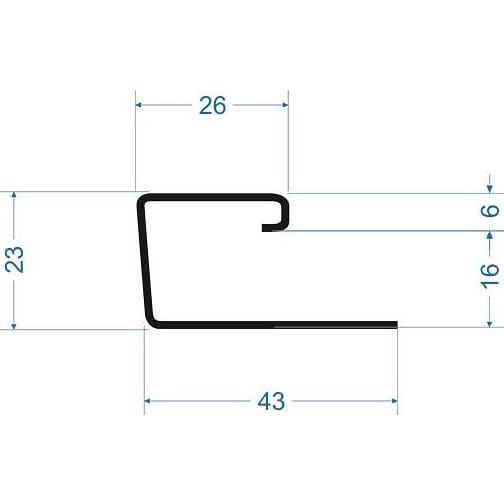 J-профиль 16 мм пломбир опт фото 2