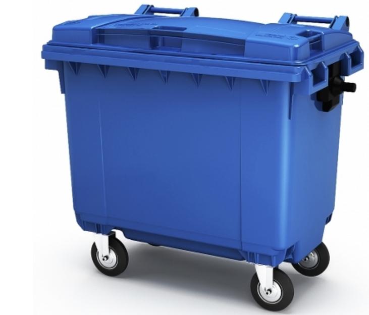 Мусорный контейнер 1,1 м³ для ТБО пластиковый 1100 л, опт фото 1