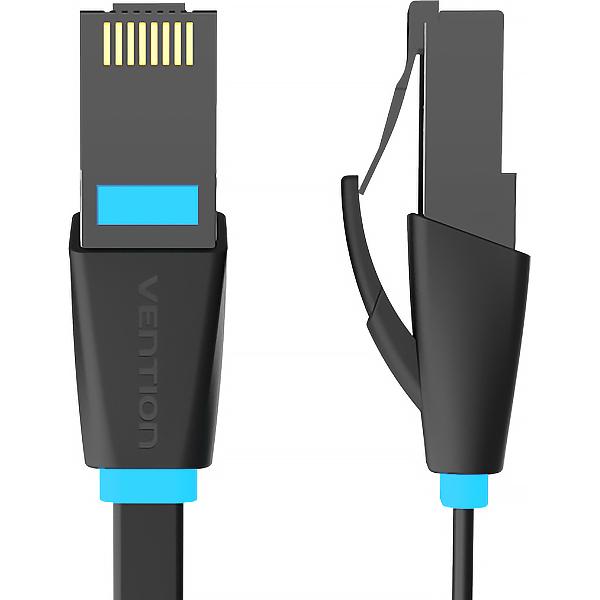Патч-корд Vention прямой UTP cat.6, RJ45 - 1,5м. плоский Черный Vention IBJBG фото 2