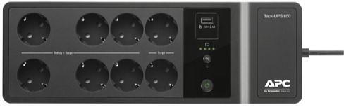 ИБП APC Back-UPS 650ВА, 400ватт, 230В, 6 розеток с батарейной защитой и 2 с сетевой фильтрацией, порт для зарядки USB Type-C and A, черный APC by Schneider Electric APC Back-UPS 650VA (BE650G2-RS) фото 4