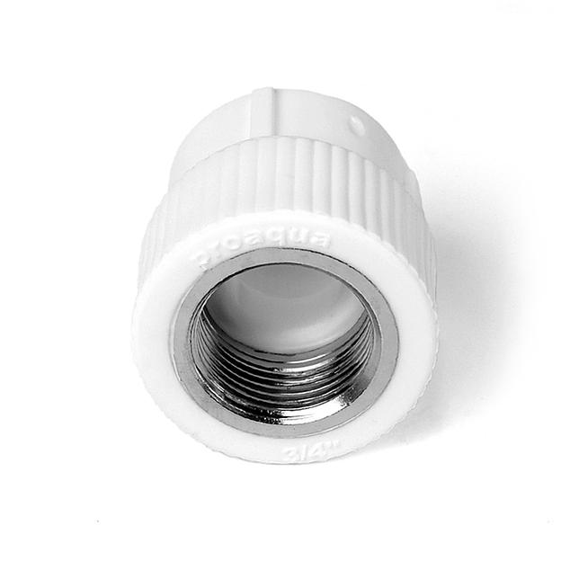 Муфта комбинированная 32x1' ВР полипропиленовая PPR белый фото 3