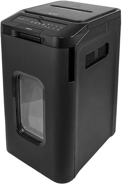 Шредер Heleos АП55-5 белый с автоподачей (секр.P-5) фрагменты 13лист. 55лтр. скрепки скобы пл.карты CD фото 1