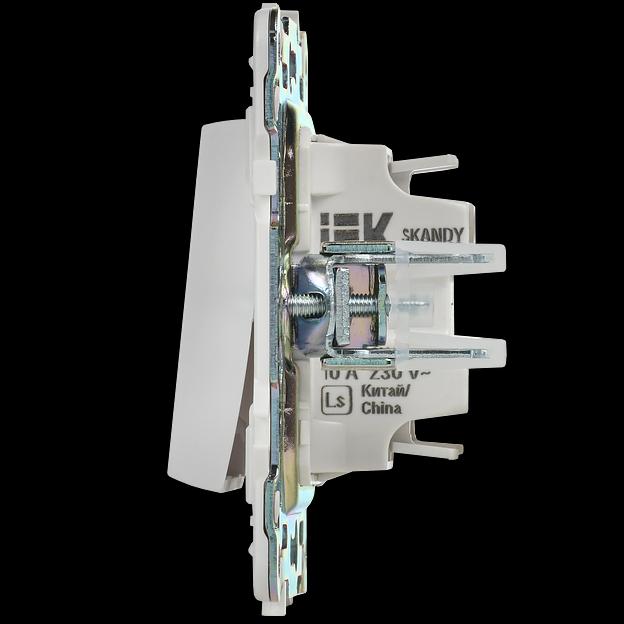 SKANDY Выключатель 1-клавишный 10А SK-V01W арктический белый IEK фото 5