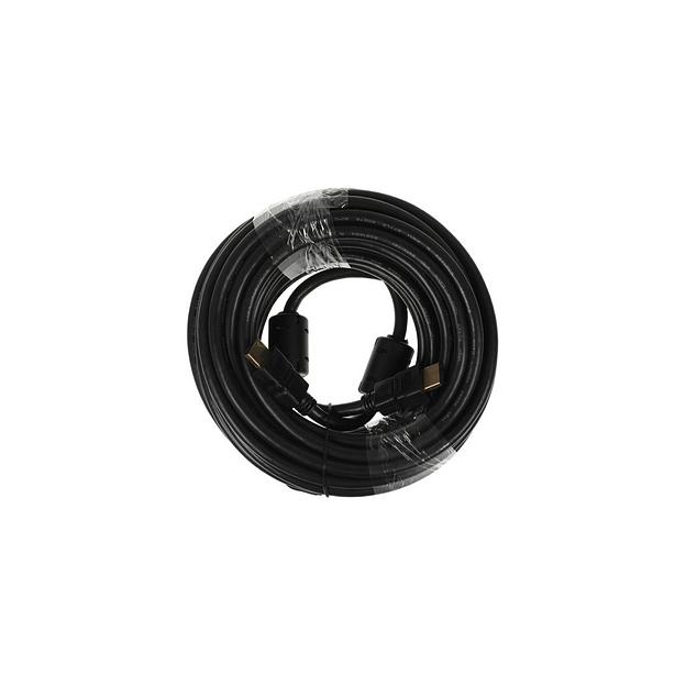 Кабель аудио-видео NingBo HDMI (m) - HDMI (m), ver 1.4, 10м, GOLD, ф/фильтр, черный [hdmi-10m-mg(ver1.4)] фото 1