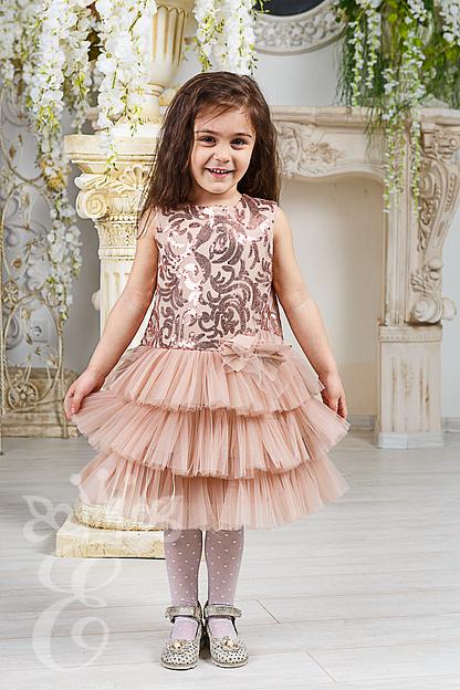 Платье «Её малышество» для девочек нарядное, королевский розовый, 92 фото 1