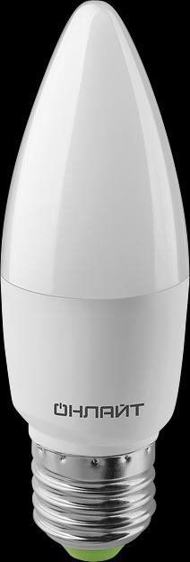 Лампа светодиодная 9вт OLL-C37-9-230-6.5K-E27-FR ОНЛАЙТ фото 2