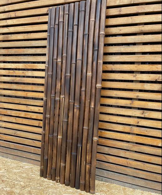 Панель из половинок бамбука, Шоколадный обжиг, опт фото 1