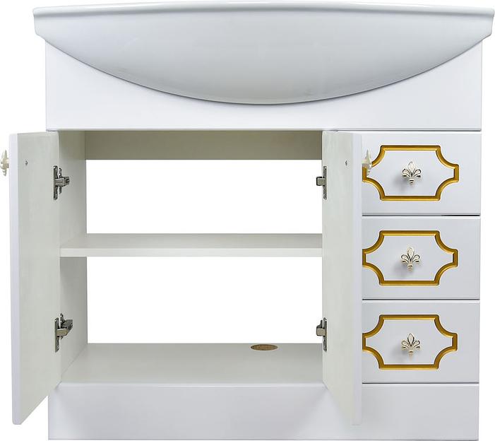 Тумба Соренто 85 DORATIZ 9912.334, белая, патина золото фото 3