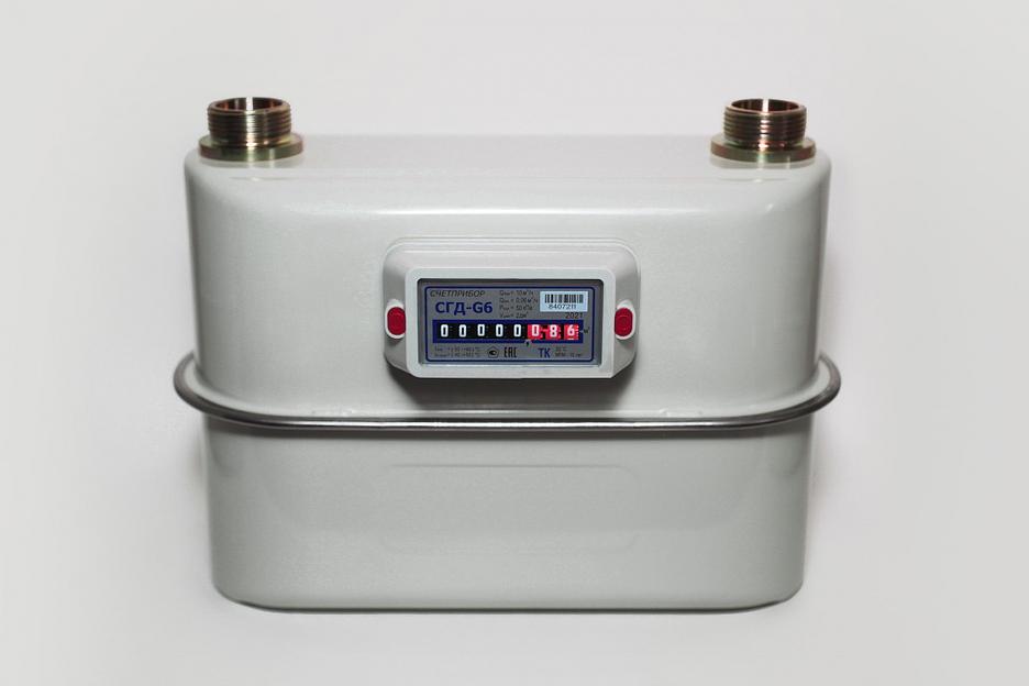 Счётчик газа бытовой СГД-G6 1¼ межосевое 130 мм, левый фото 1