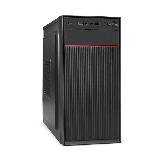 Exegate EX292350RUS Корпус Minitower ExeGate BAA-113-AAA450 (mATX, БП AAA450 с вент. 8см, 2*USB, аудио, черный) фото 1