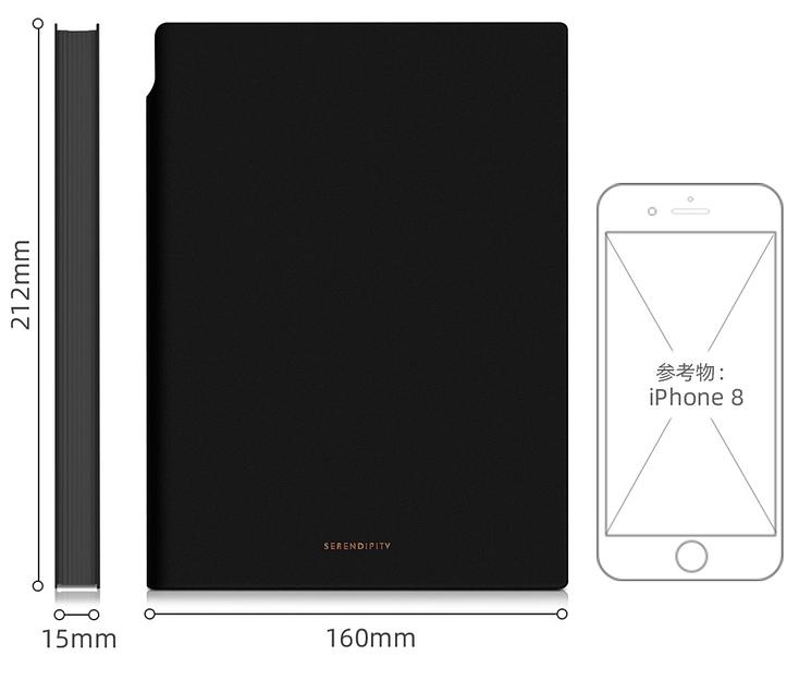 Блокнот Deli 22290BLACK 210х143мм искусст. кожа 112л черный фото 2