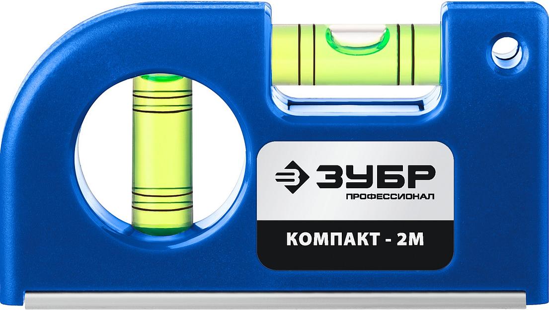 ЗУБР КОМПАКТ - 2М, 85 мм, магнитный компактный уровень, Профессионал (34551) фото 1
