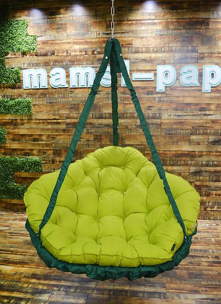 Кресло-гамак - изумрудный и лайм фото 1