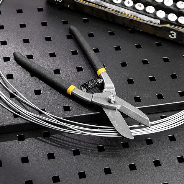 Режущий инструмент (пилы, ножовки, ножи, ножницы) Deli Ножницы по металлу прямые Deli DL4371 250мм, высокоуглеродистая сталь 55, прорезиненная рукоятка фото 6