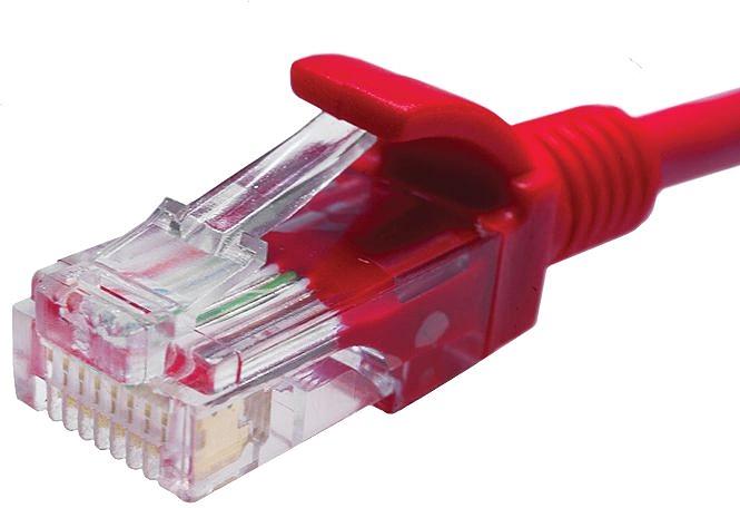 Патч-корд Suprlan 10-0153 UTP RJ-45 вил.-вилка RJ-45 кат.5E 2м красный LSZH 0.483AWG фото 1