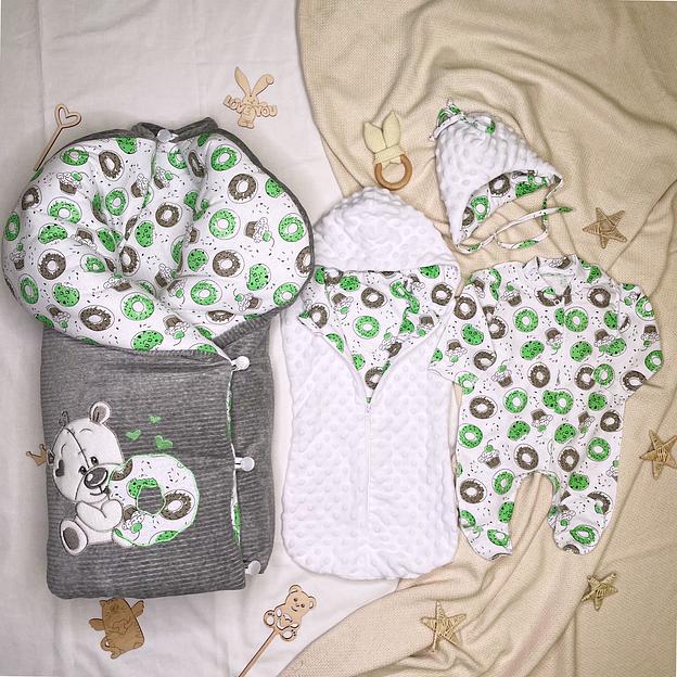 № 428 Комплект на выписку для новорожденного «Пончик» ОПТ фото 1