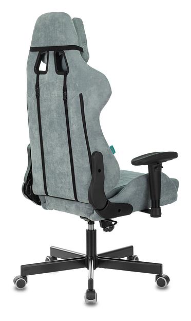 Кресло игровое Бюрократ VIKING KNIGHT Fabric серо-голубой Light-28 с подголов. крестовина металл фото 4