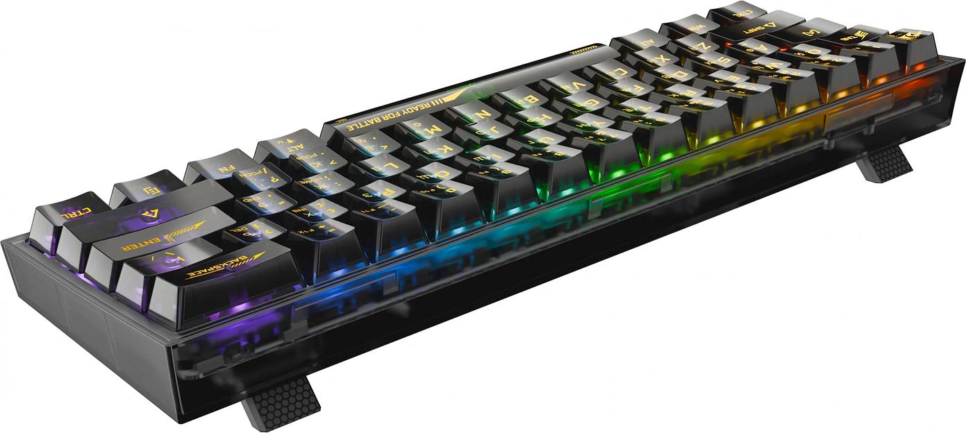 Игровая клавиатура Redragon Fizz прозрачно-чёрная 71737 (USB, +ICE, 61 кл., RGB подсветка) фото 5