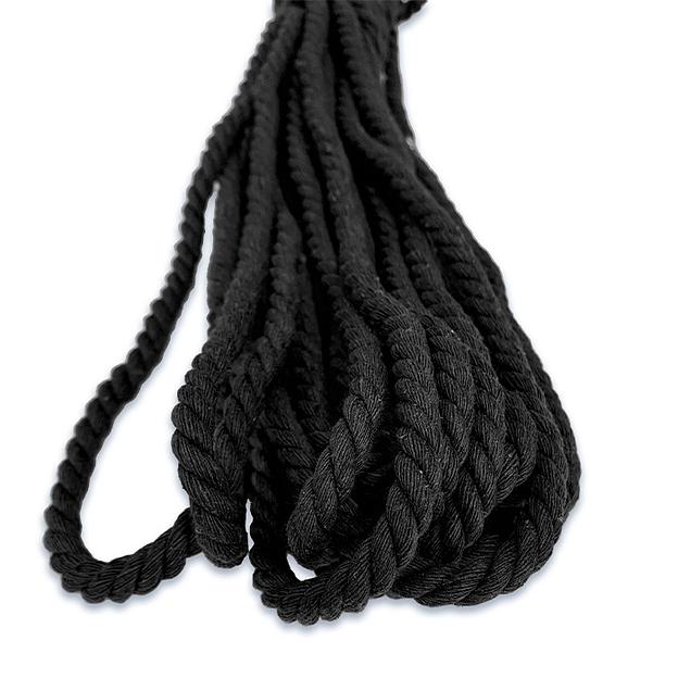 Канат хлопковый чёрный, 10 мм фото 2