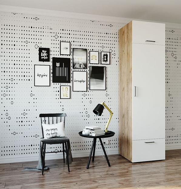 Шкаф распашной Sanvut 600х500х2325 мм арт. Ш639ЯБ с ящиком ОПТ фото 1