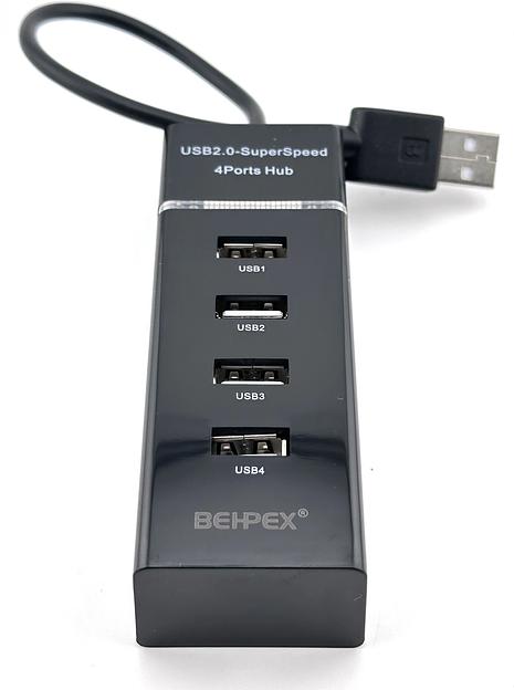Разветвитель USB 2.0 BPH-920 4порт. черный фото 3