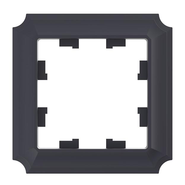 ATLASDESIGN ANTIQUE 1-постовая рамка, КАРБОН фото 1