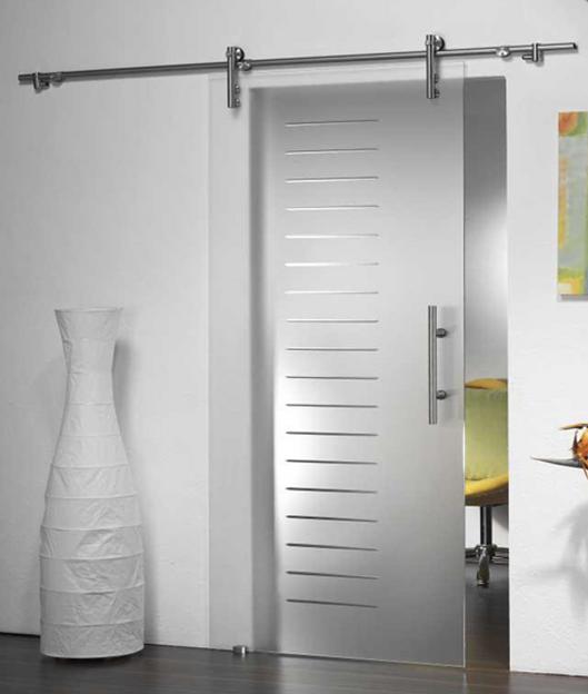 Раздвижная стеклянная дверь одинарная фото 2