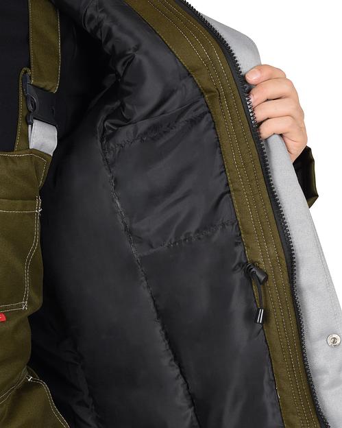 Костюм «Сириус-Титан» зимний куртка и полукомбинезон, хаки ОПТ фото 6