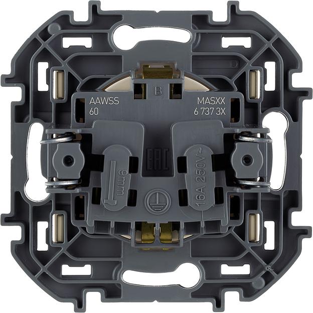 Legrand 673731 Розетка 2К+З со шторками немецкий стандарт 16 А 250 В~ INSPIRIA слоновая кость фото 2