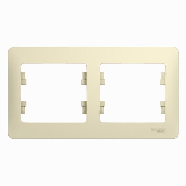 Systeme electric GSL000202 GLOSSA 2-постовая РАМКА, горизонтальная, БЕЖЕВЫЙ фото 1