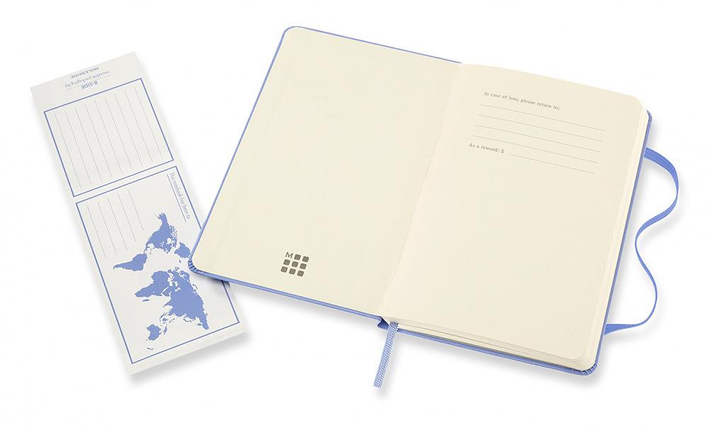 Блокнот Moleskine CLASSIC MM710B42 Pocket 90x140мм 192стр. линейка твердая обложка голубая гортензия фото 3