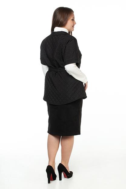 Юбка эко-замша  116/04/Черный  фото 6