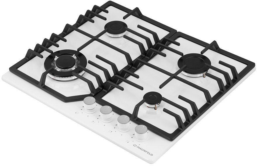 Газовая варочная поверхность Maunfeld EGHE.64.43CW/G белый фото 4