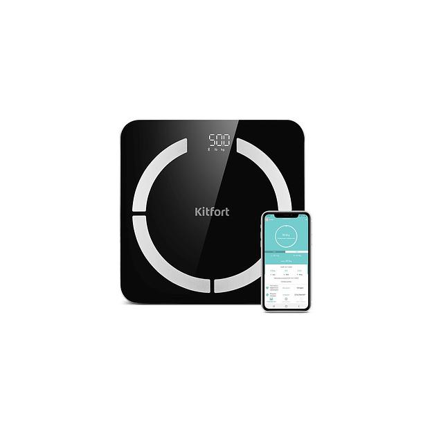 Напольные весы KitFort КТ-841, до 180кг, цвет: черный фото 1