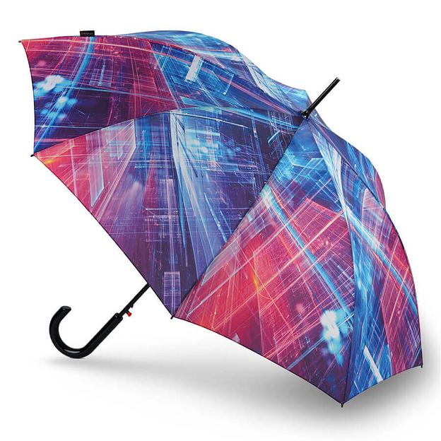 Зонт-трость Knirps полуавтомат T.760 Stick Automatic FUTURE 96 3760 8588 фото 1